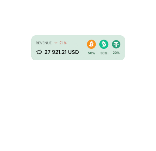 Dashboard of your ecommerce crypto payments